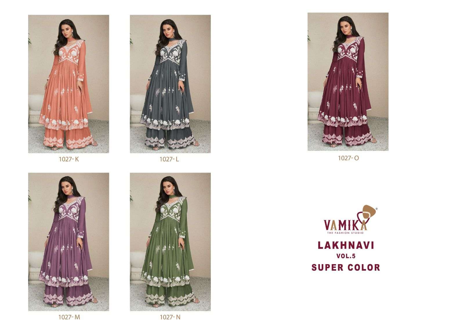 LAKHNAVI VOL:-5 SUPER COLOR BY VAMIKA IN HEAVY RAYON WITH NAZMIN DUPPATTA 