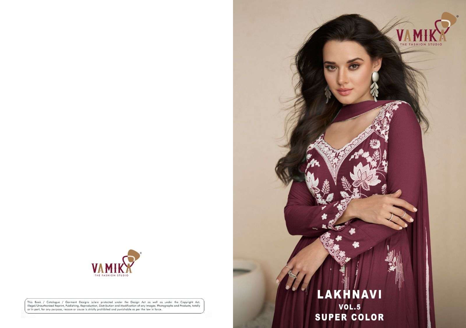 LAKHNAVI VOL:-5 SUPER COLOR BY VAMIKA IN HEAVY RAYON WITH NAZMIN DUPPATTA 