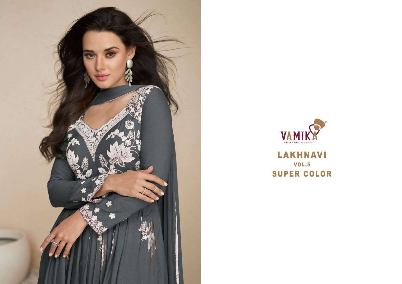 LAKHNAVI VOL:-5 SUPER COLOR BY VAMIKA IN HEAVY RAYON WITH NAZMIN DUPPATTA 