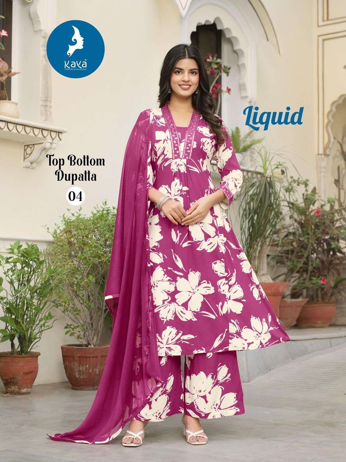 LIQUID BY KAYA KURTI IN HEAVY RAYON PRINT 3 PIECE CONCEPT WITH STRAIGHT CUT
