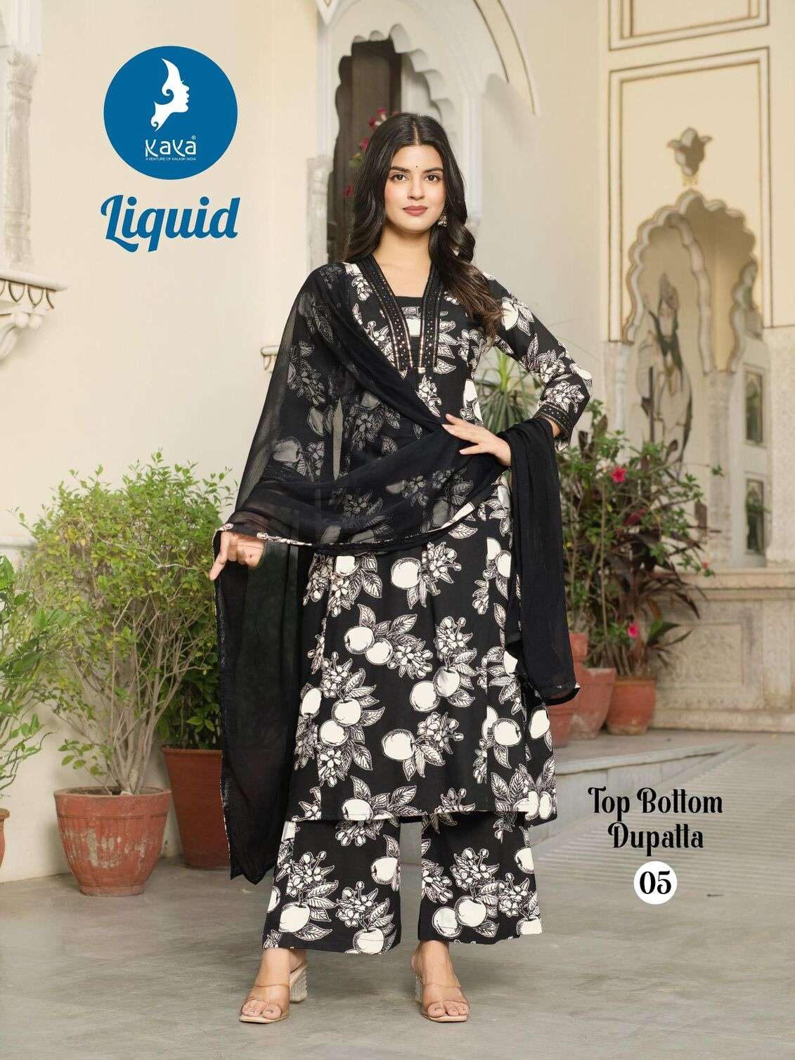 LIQUID BY KAYA KURTI IN HEAVY RAYON PRINT 3 PIECE CONCEPT WITH STRAIGHT CUT
