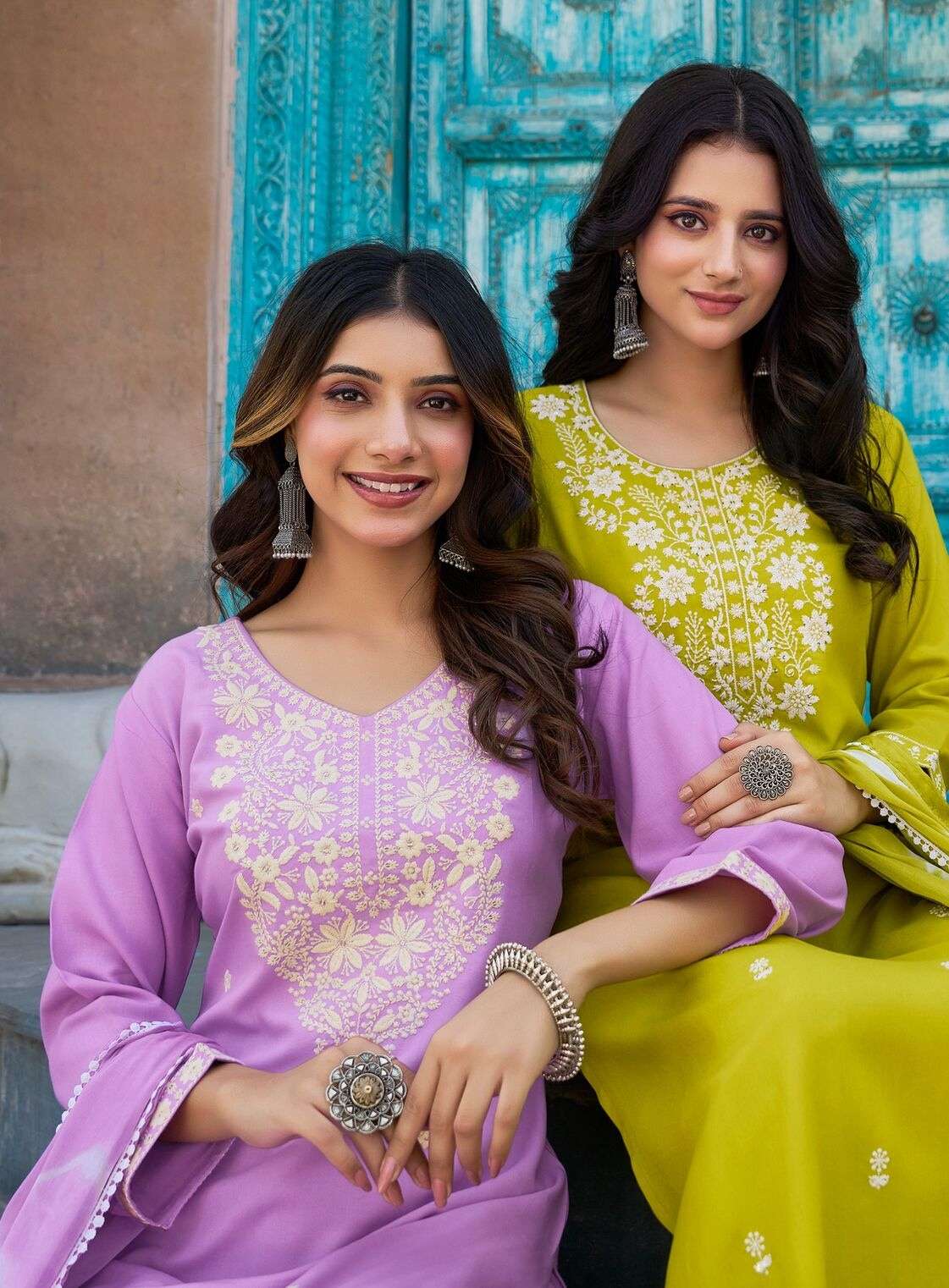 LUCKNOWI VOL-2 BY RADHIKA LIFESTYLE IN LIVA APPROVED RAYON WITH HAND WORK