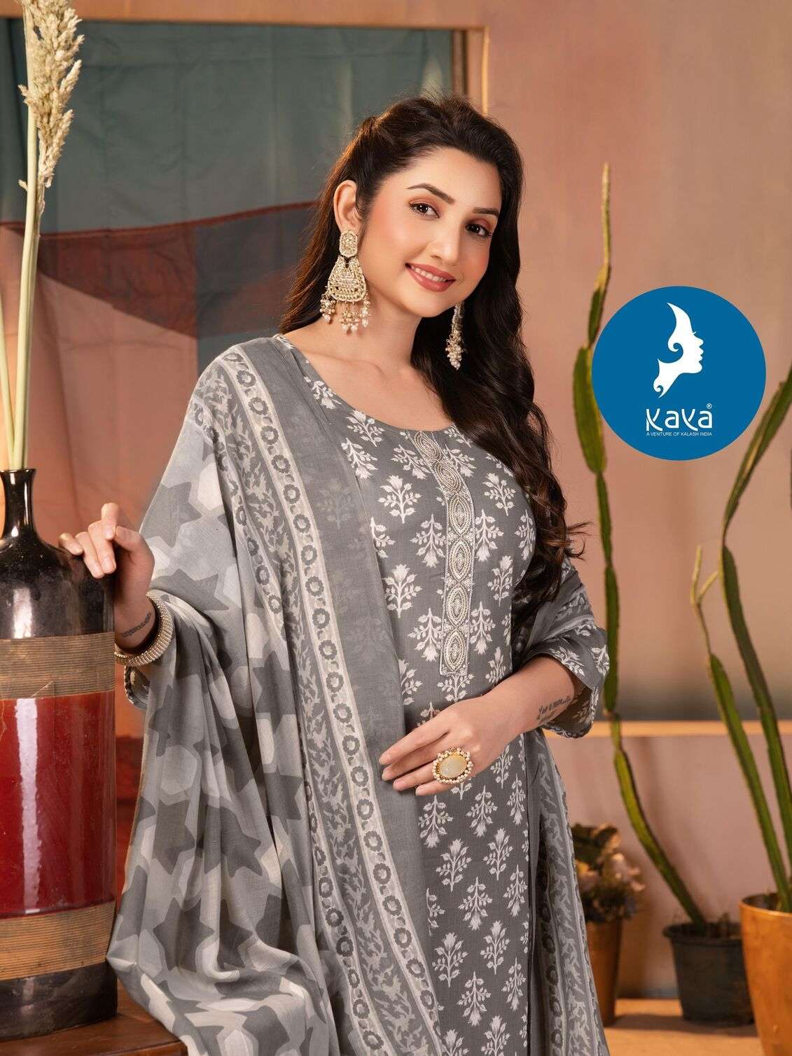 MANGLAM BY KAYA KURTI IN COTTON PRINT 3 PIECE CONCEPT WITH STRAIGHT CUT 