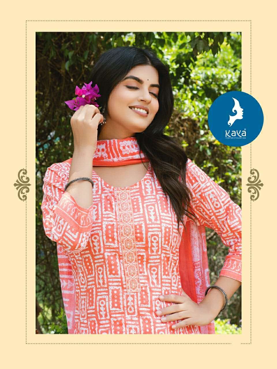 MANGLAM VOL-2 BY KAYA KURTI IN COTTON PRINT 3 PIECE CONCEPT WITH STRAIGHT CUT 