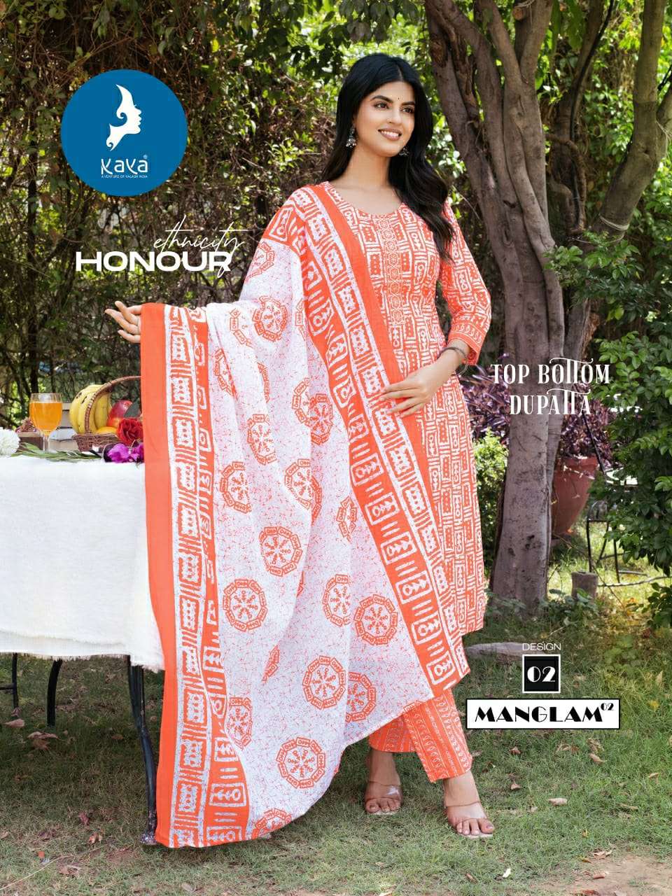 MANGLAM VOL-2 BY KAYA KURTI IN COTTON PRINT 3 PIECE CONCEPT WITH STRAIGHT CUT 