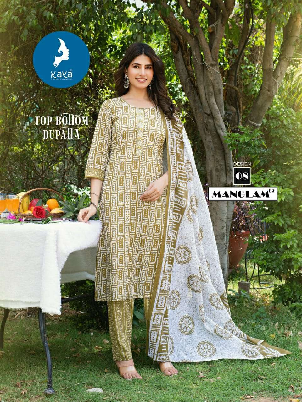 MANGLAM VOL-2 BY KAYA KURTI IN COTTON PRINT 3 PIECE CONCEPT WITH STRAIGHT CUT 