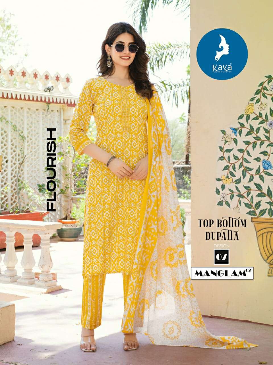 MANGLAM VOL-2 BY KAYA KURTI IN COTTON PRINT 3 PIECE CONCEPT WITH STRAIGHT CUT 