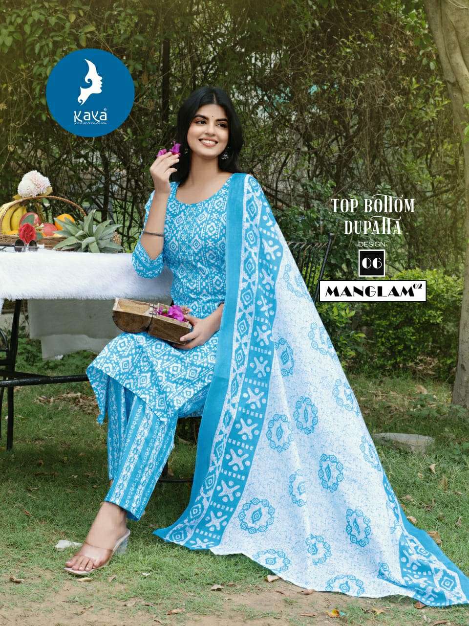 MANGLAM VOL-2 BY KAYA KURTI IN COTTON PRINT 3 PIECE CONCEPT WITH STRAIGHT CUT 
