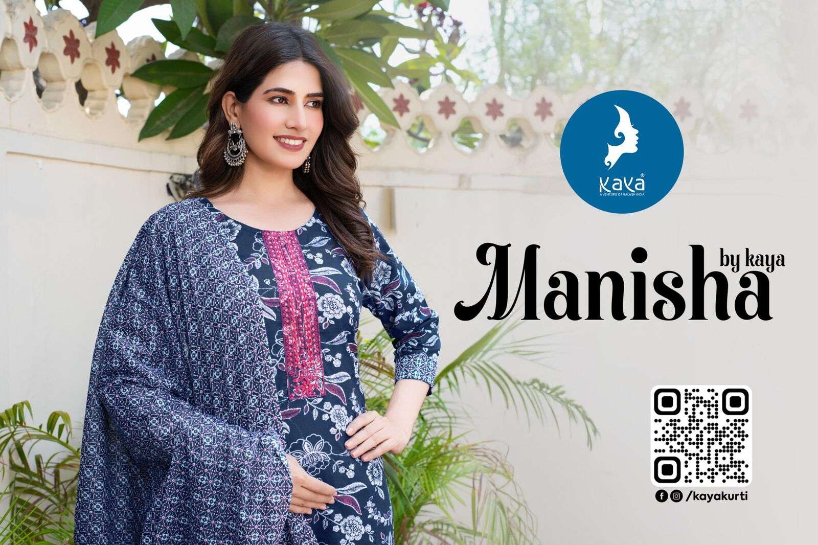 MANISHA BY KAYA KURTI IN COTTON PRINT 3 PIECE CONCEPT WITH STRAIGHT CUT 