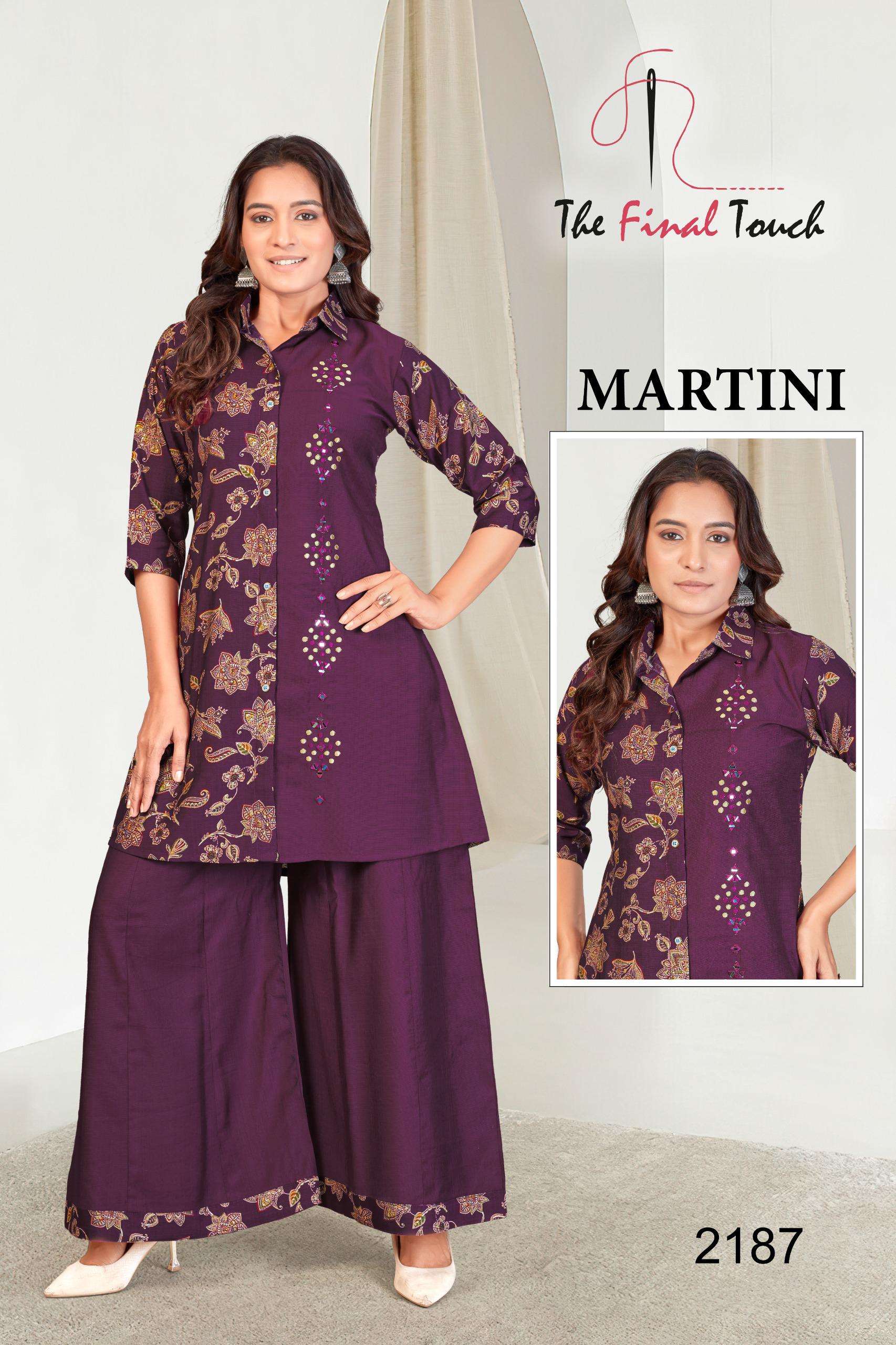 MARTINI BY R R FASHION IN PREMIUM VETICAN PRINT WITH ORIGINAL MIRROR WORK 