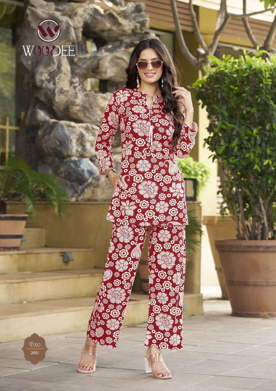 MOKSHA VOL-2 BY WOODEE IN HEAVY RAYON PRINT WITH SIDE POCKET CO-ORD SET 