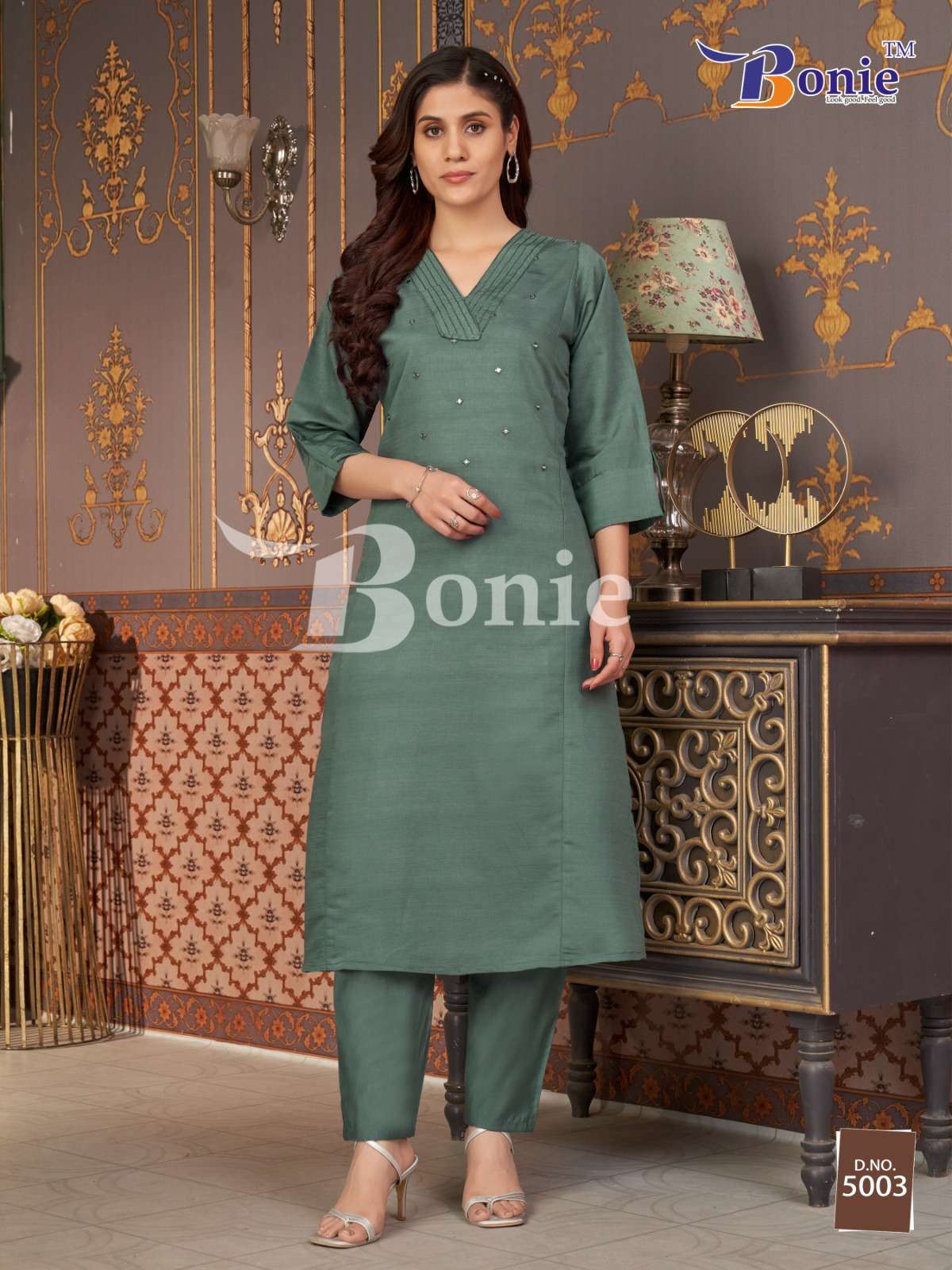 NAINA VOL:-5 BY BONIE IN VISCOSE VATICAN WITH EMBROIDERY WORK IN TOP 