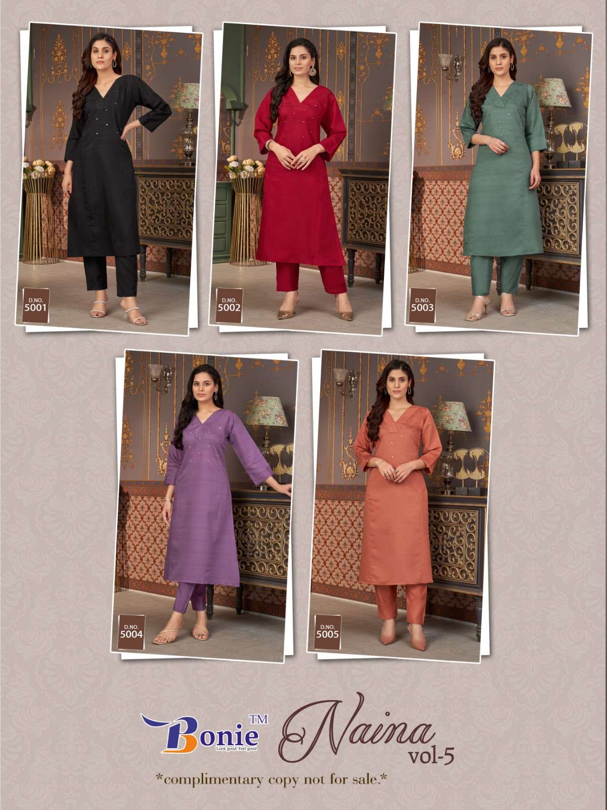 NAINA VOL:-5 BY BONIE IN VISCOSE VATICAN WITH EMBROIDERY WORK IN TOP 