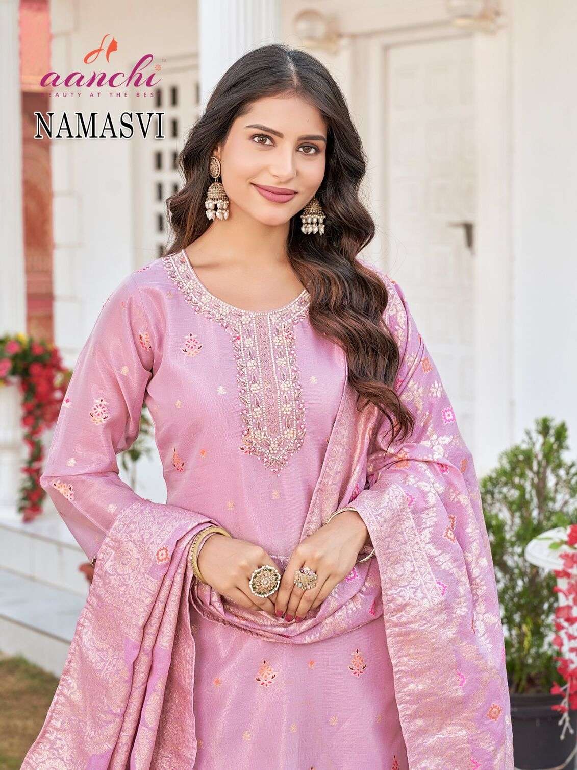 NAMASVI BY AANCHI IN MEENA JACQUARD 3 PCS CATALOGUE STRAIGHT CONCEPT