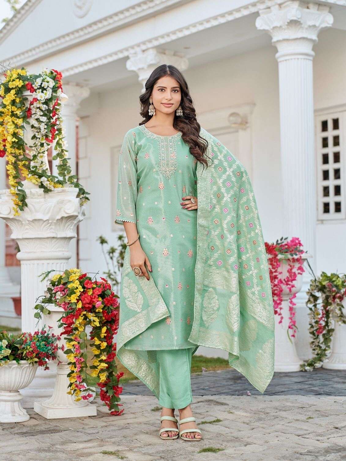 NAMASVI BY AANCHI IN MEENA JACQUARD 3 PCS CATALOGUE STRAIGHT CONCEPT
