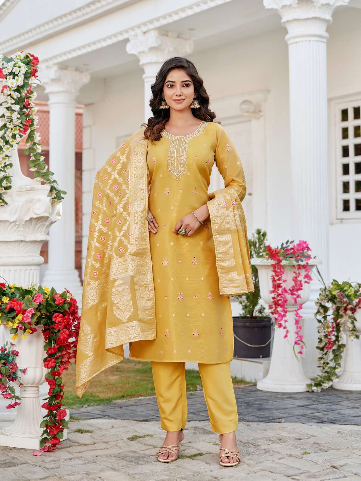 NAMASVI BY AANCHI IN MEENA JACQUARD 3 PCS CATALOGUE STRAIGHT CONCEPT