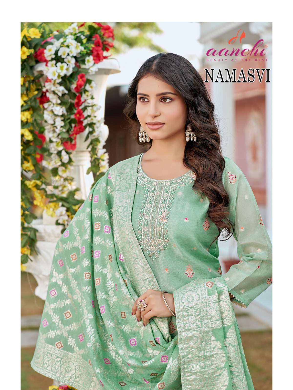 NAMASVI BY AANCHI IN MEENA JACQUARD 3 PCS CATALOGUE STRAIGHT CONCEPT