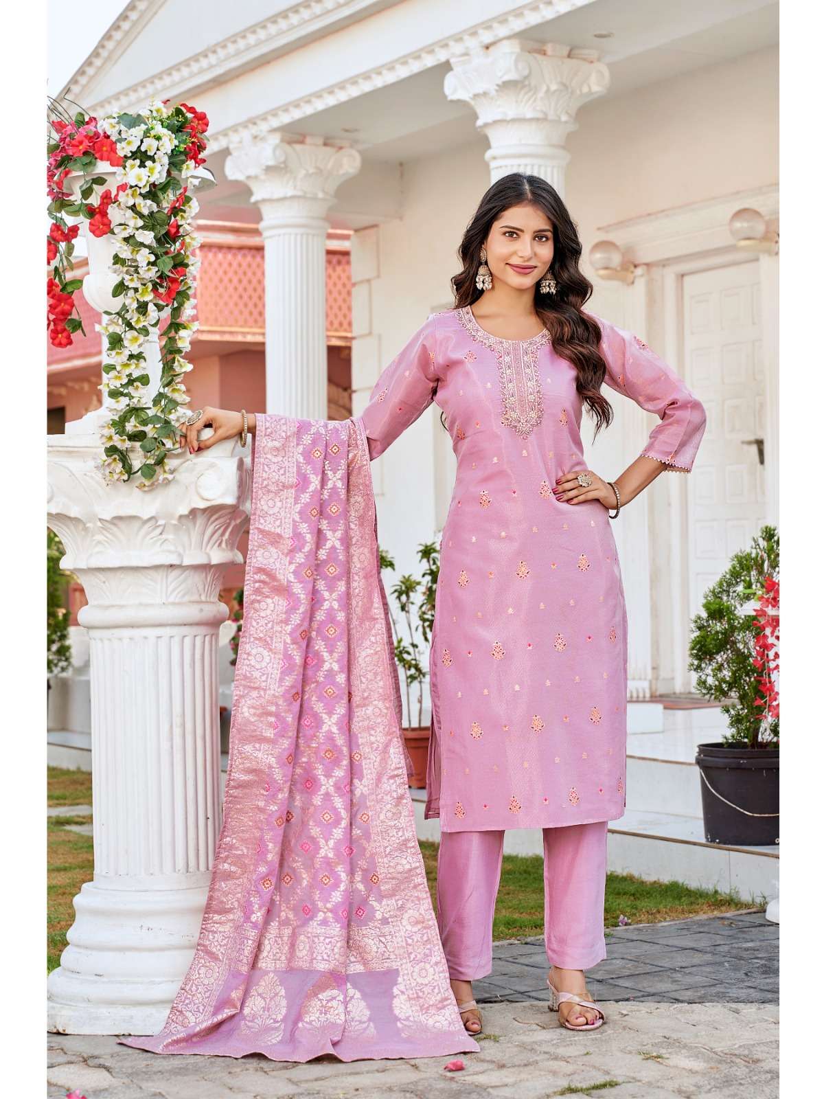 NAMASVI BY AANCHI IN MEENA JACQUARD 3 PCS CATALOGUE STRAIGHT CONCEPT