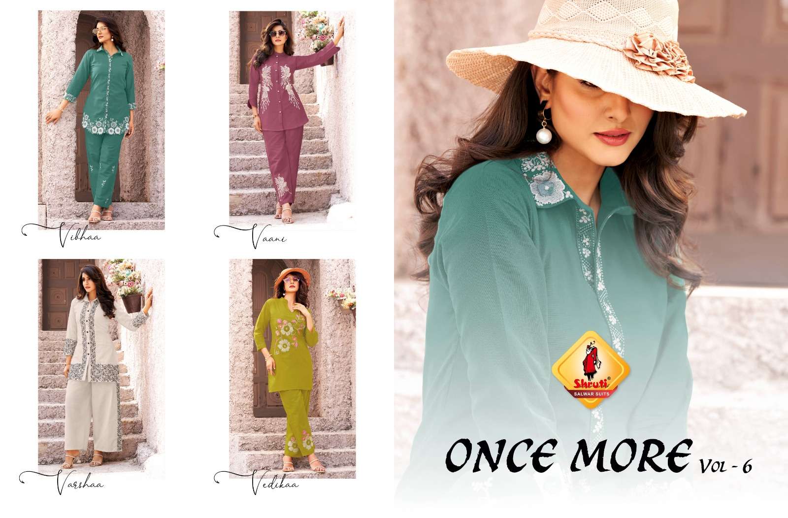 ONCE MORE VOL-6 BY SHRUTI SUITS IN HEAVY QUALITY HEAVY SOFT COTTON VISCOSE FLEX 