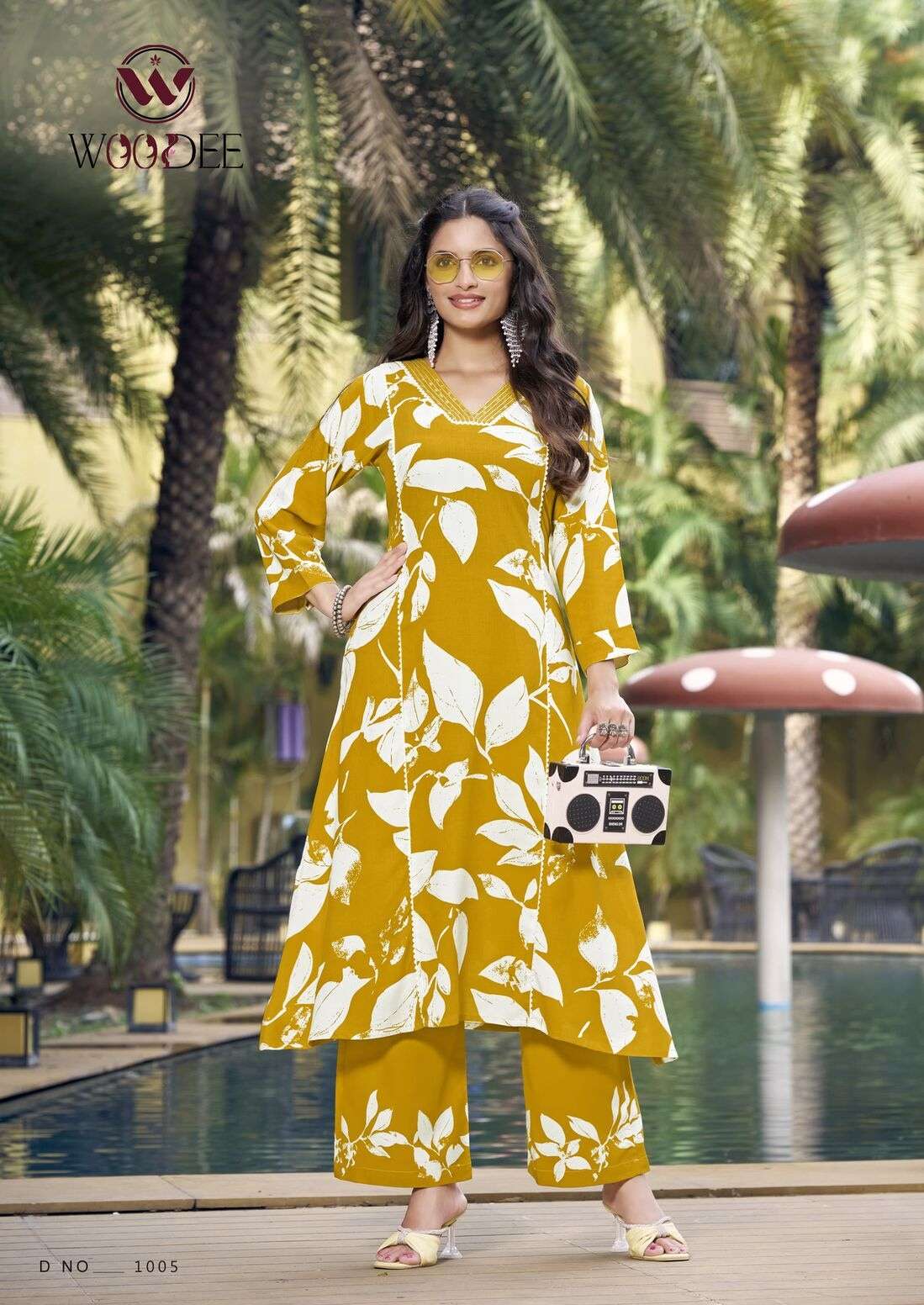 PAYAL BY WOODEE IN HEAVY LIVA RAYON PRINT WITH SEQUENCE THREAD WORK 