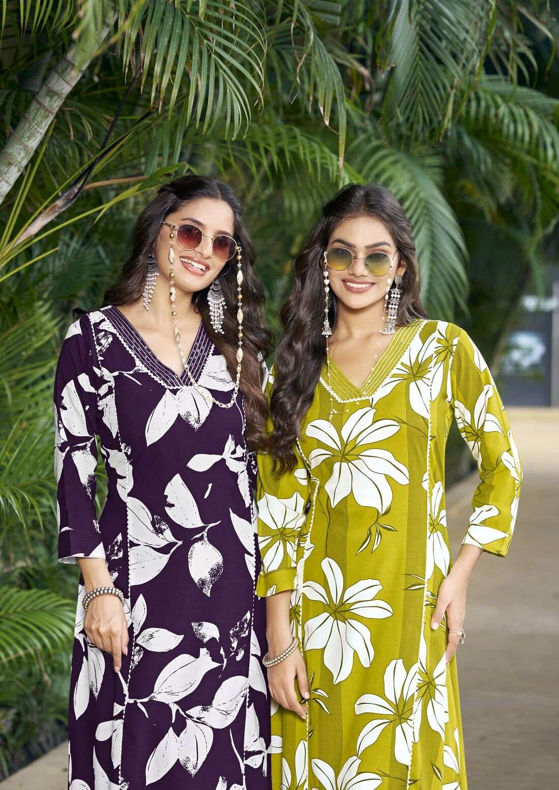 PAYAL BY WOODEE IN HEAVY LIVA RAYON PRINT WITH SEQUENCE THREAD WORK 