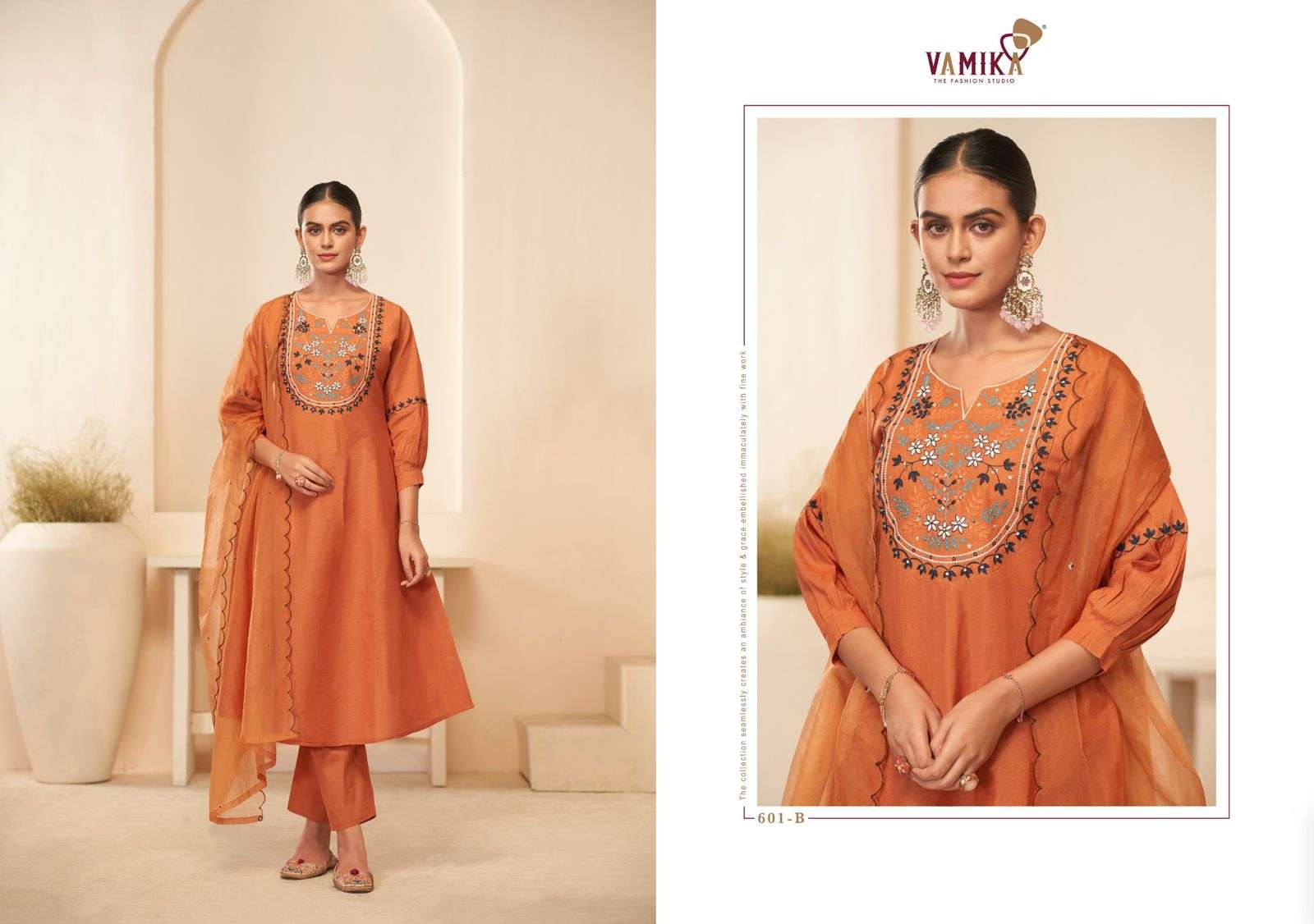 RASMALAI VOL-1 BY VAMIKA IN CEMRIC COTTON WITH HEAVY HAND WORK 