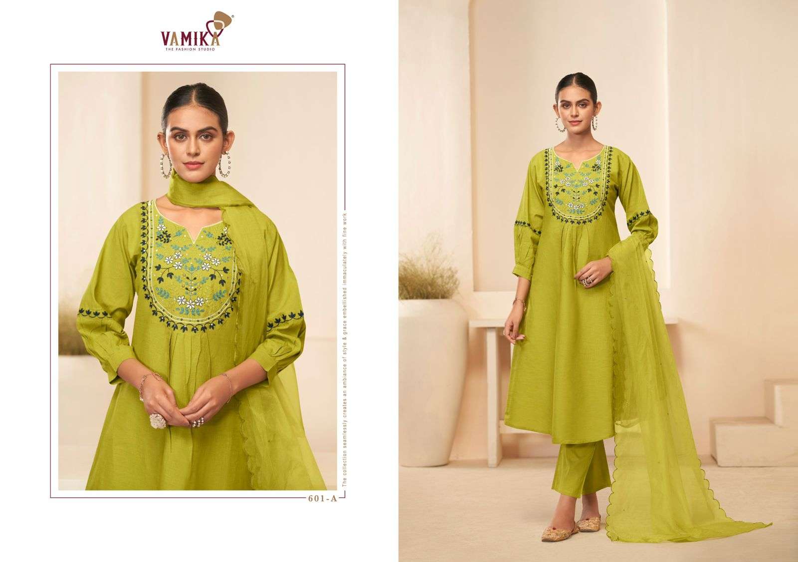 RASMALAI VOL-1 BY VAMIKA IN CEMRIC COTTON WITH HEAVY HAND WORK 