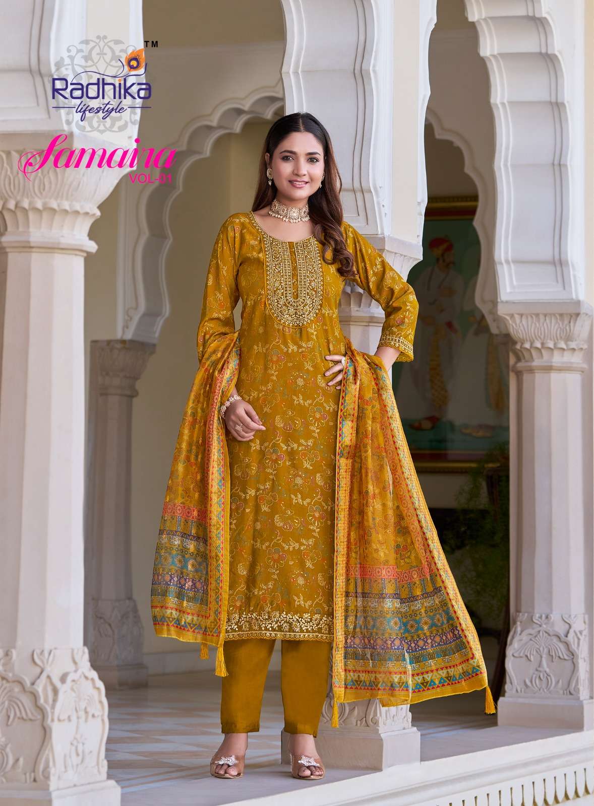 SAMAIRA VOL:-1 BY RADHIKA LIFESTYLE IN VERTICAN FOIL PRINT WITH EMBROIDERY WORK