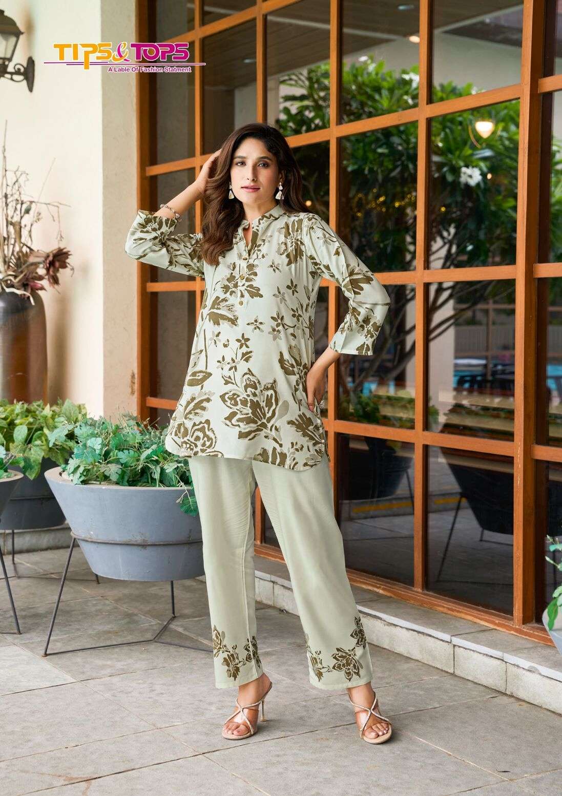 SUMMER BEAUTY VOL-2 BY TIPS & TOPS IN HEAVY RAYON PRINT CORD SET WITH PANT POCKET 