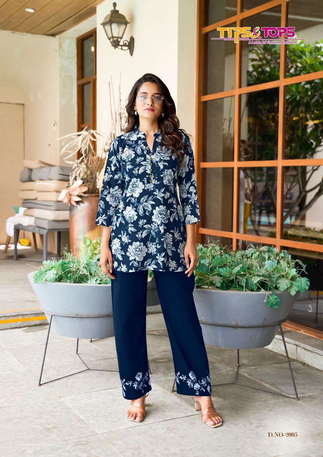 SUMMER BEAUTY VOL-2 BY TIPS & TOPS IN HEAVY RAYON PRINT CORD SET WITH PANT POCKET 