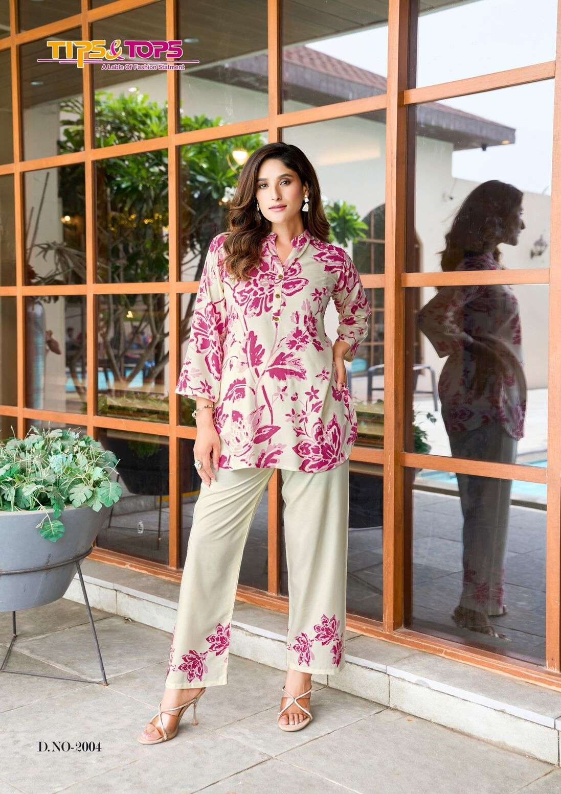 SUMMER BEAUTY VOL-2 BY TIPS & TOPS IN HEAVY RAYON PRINT CORD SET WITH PANT POCKET 