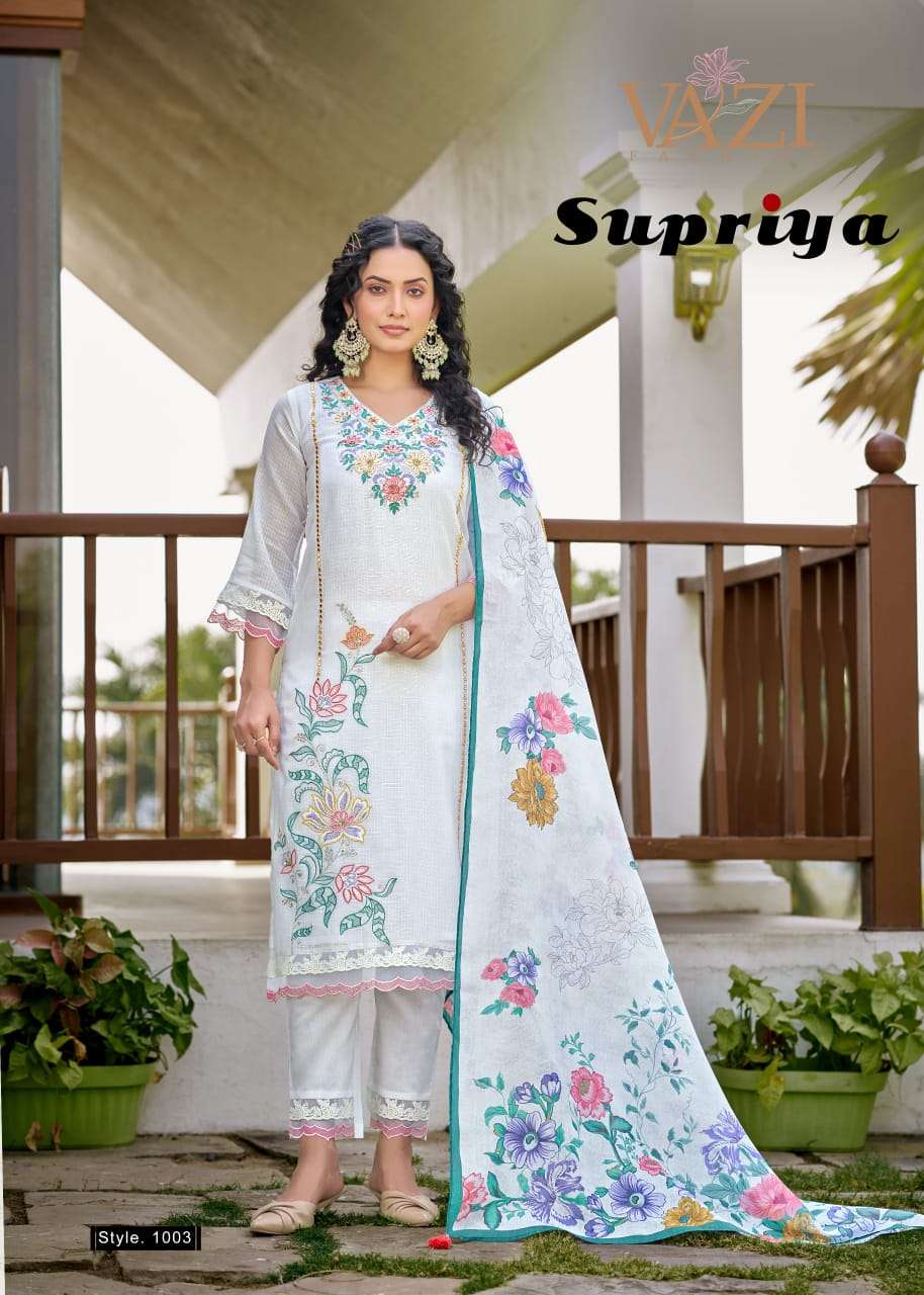 SUPRIYA BY VAZI FASHION IN PURE KOTA CHECKS DESGINER FANCY THERD HAND WORK 