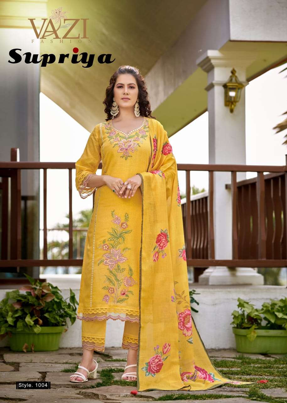 SUPRIYA BY VAZI FASHION IN PURE KOTA CHECKS DESGINER FANCY THERD HAND WORK 