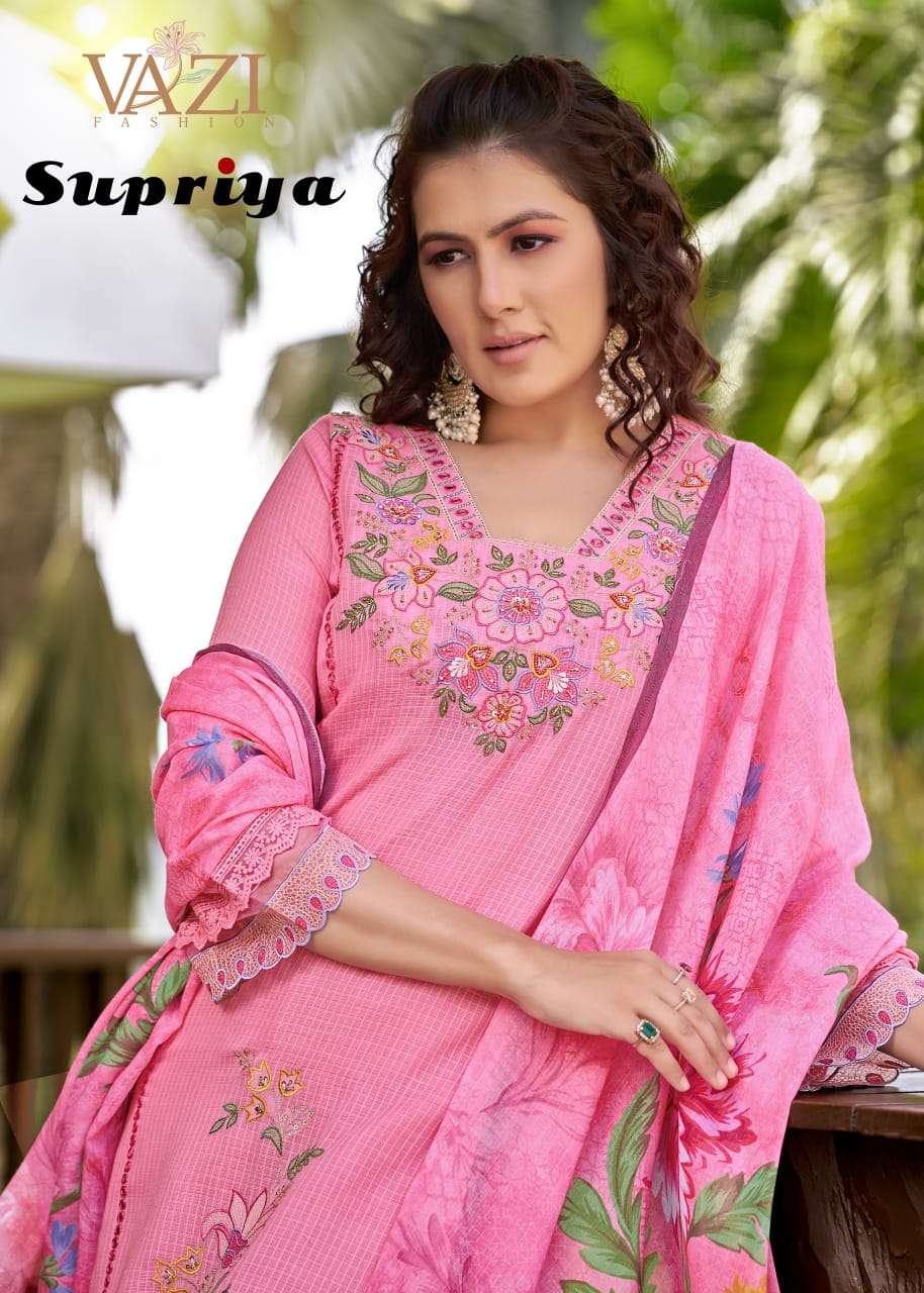 SUPRIYA BY VAZI FASHION IN PURE KOTA CHECKS DESGINER FANCY THERD HAND WORK 