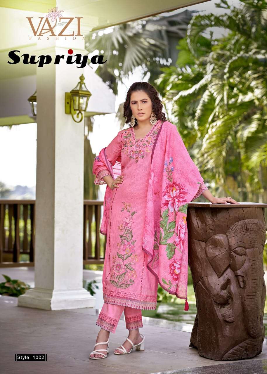 SUPRIYA BY VAZI FASHION IN PURE KOTA CHECKS DESGINER FANCY THERD HAND WORK 