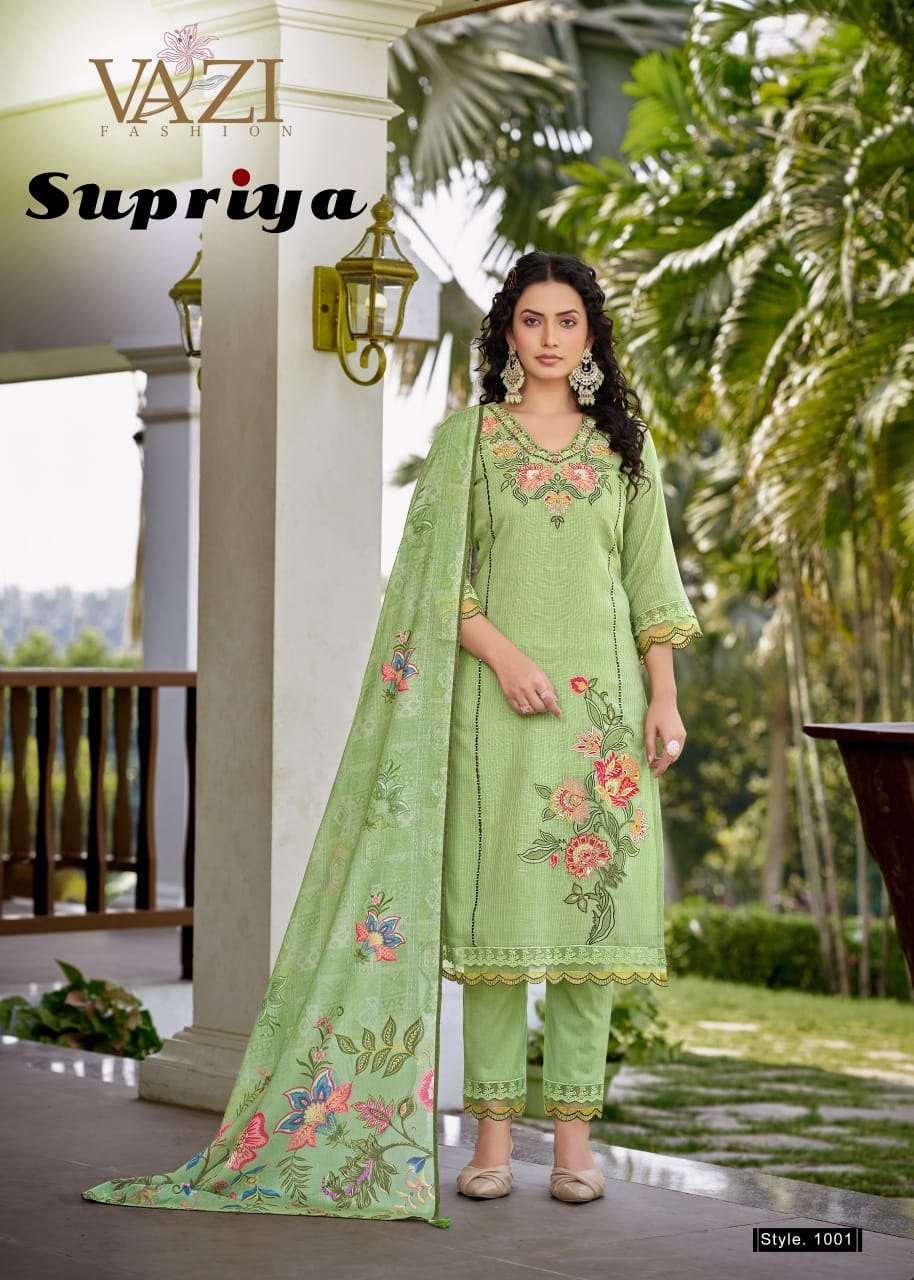 SUPRIYA BY VAZI FASHION IN PURE KOTA CHECKS DESGINER FANCY THERD HAND WORK 