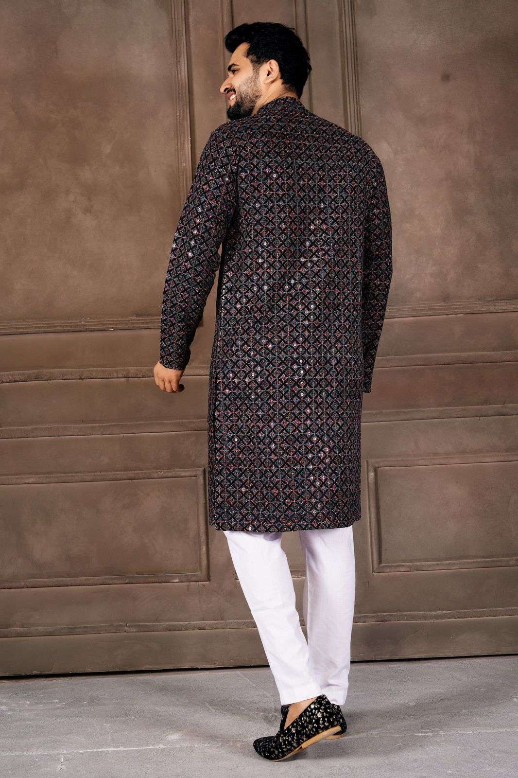 TF VOLUME-1 BY TEXOFAB IN HEAVY RAYON WITH SHIFFLLI WORK MENS WEAR KURTA PANT COLLECTION 