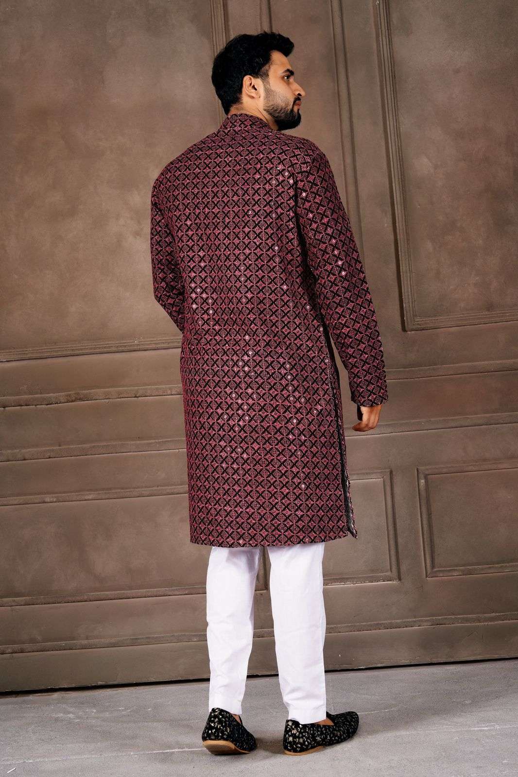TF VOLUME-1 BY TEXOFAB IN HEAVY RAYON WITH SHIFFLLI WORK MENS WEAR KURTA PANT COLLECTION 