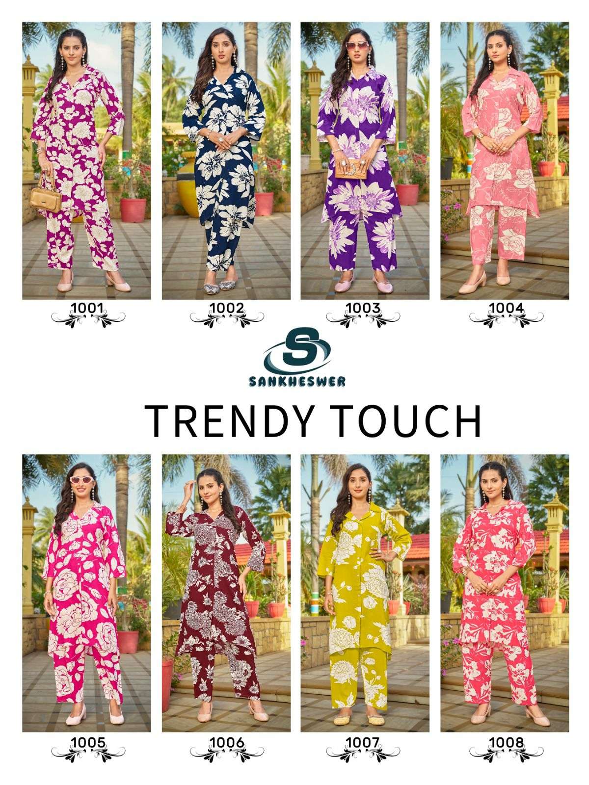 TRENDY TOUCH BY SANKHESWER IN RAYON PRINT A LINE COLLAR PATTERN WITH POCKET
