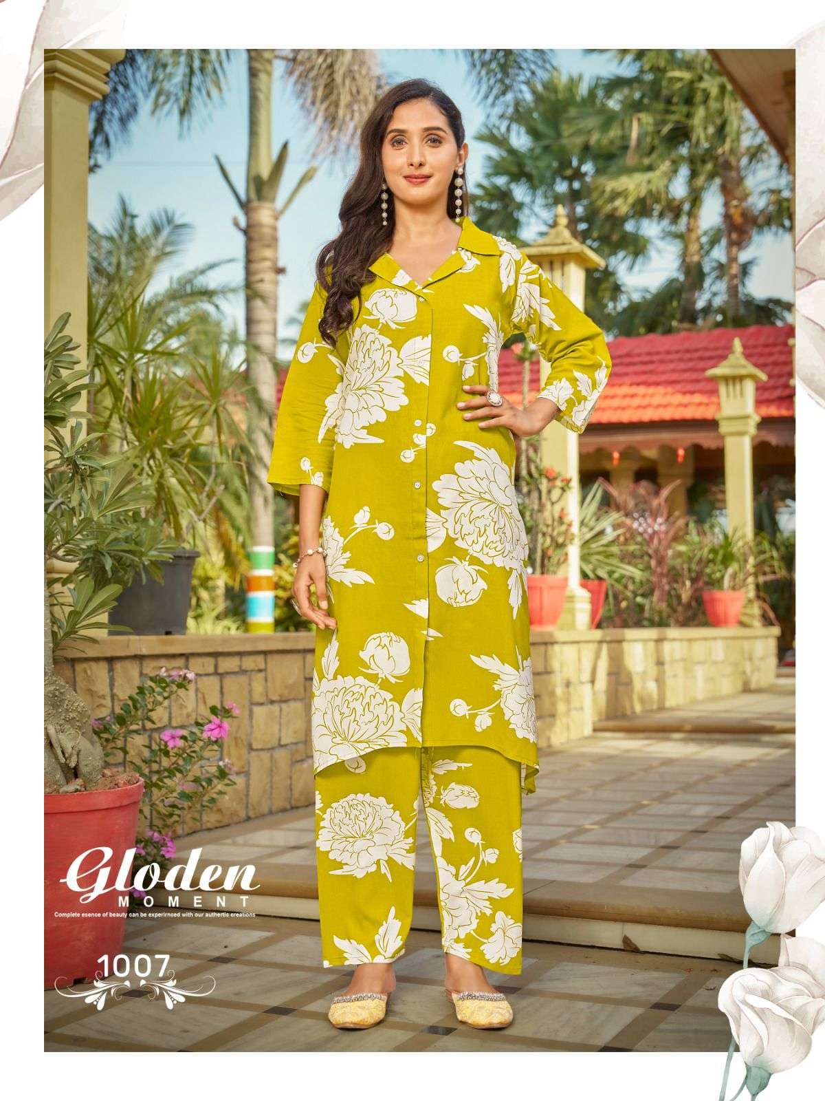 TRENDY TOUCH BY SANKHESWER IN RAYON PRINT A LINE COLLAR PATTERN WITH POCKET