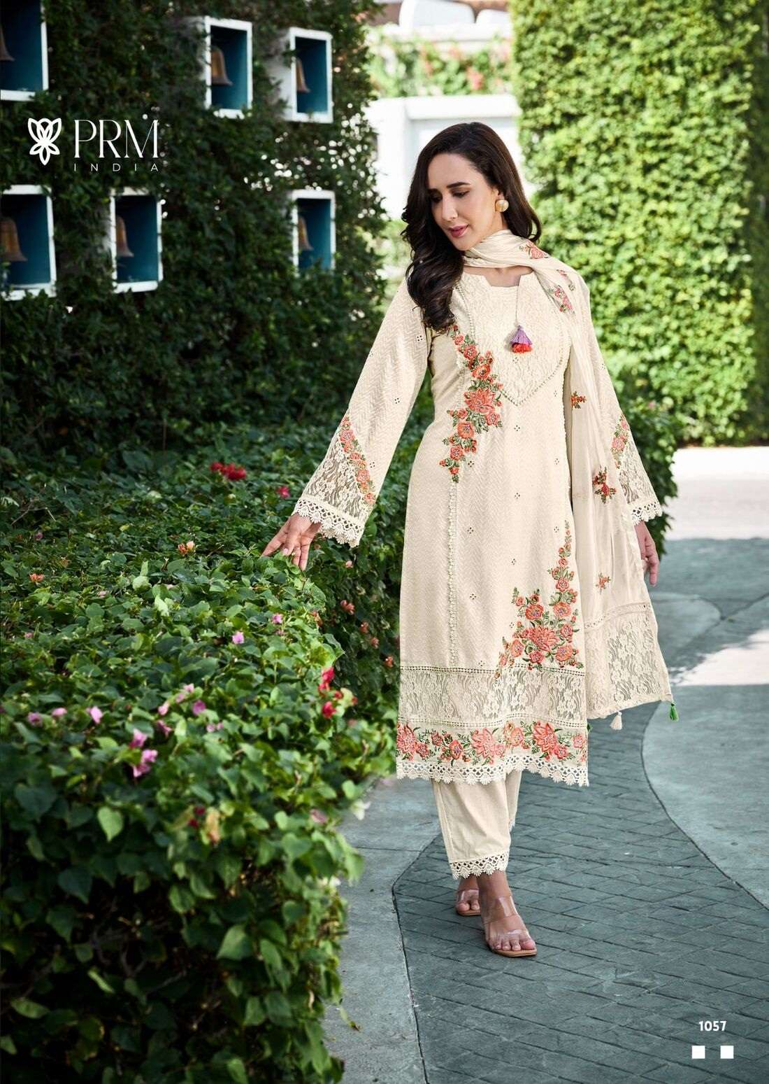 VANYA BY PRM INDIA IN PURE COTTON WITH DESIGNER EMBROIDERED WORK 