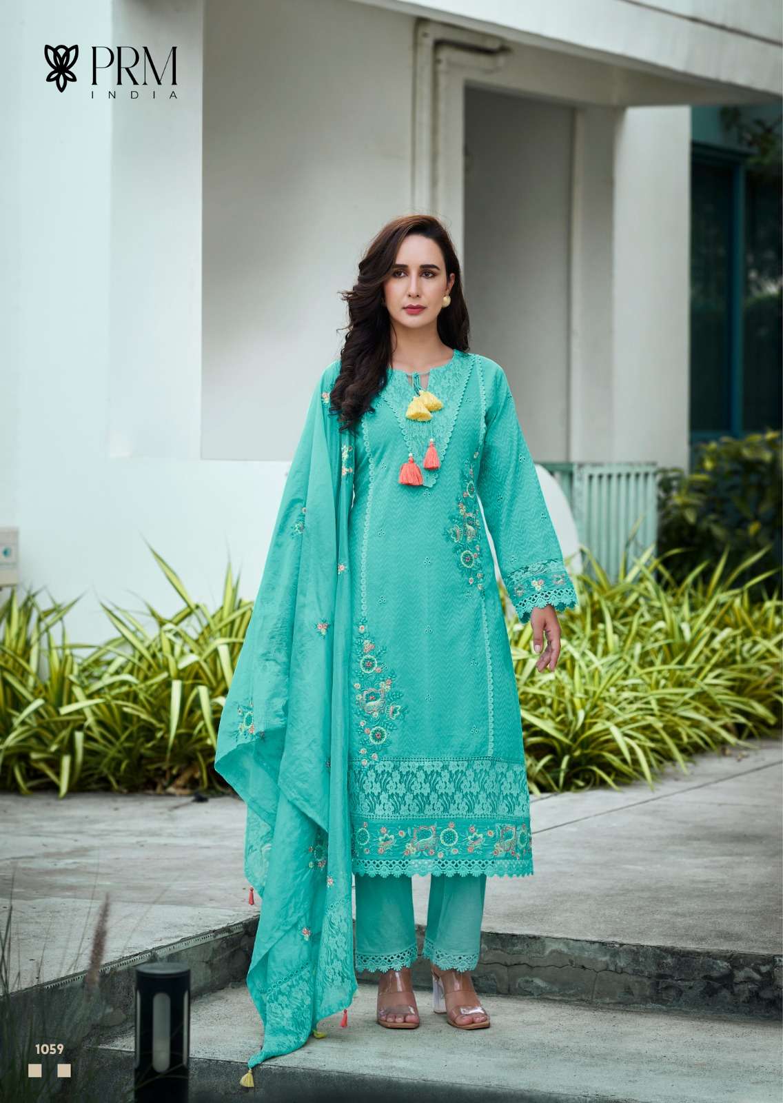 VANYA BY PRM INDIA IN PURE COTTON WITH DESIGNER EMBROIDERED WORK 