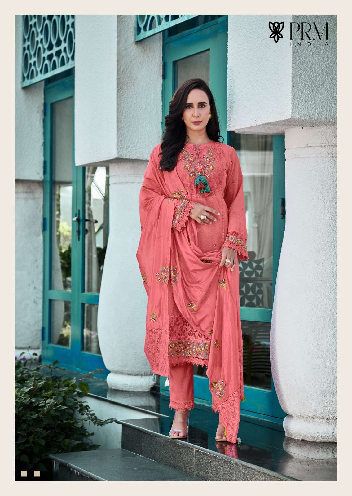 VANYA BY PRM INDIA IN PURE COTTON WITH DESIGNER EMBROIDERED WORK 