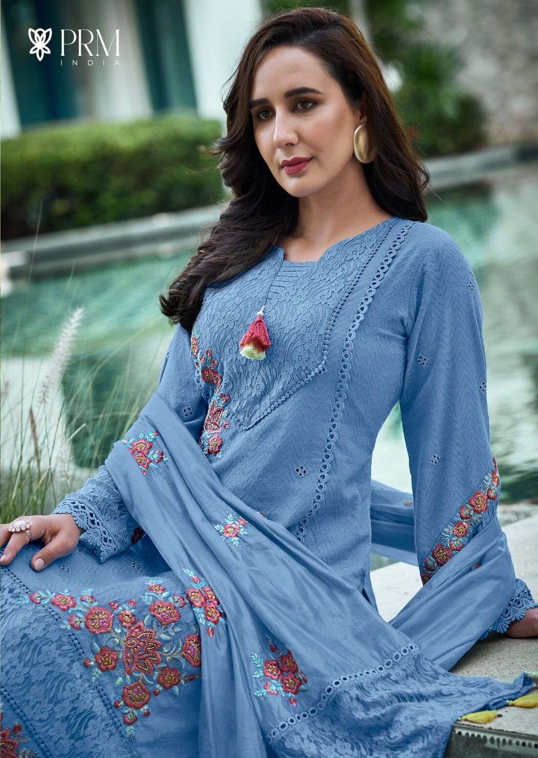 VANYA BY PRM INDIA IN PURE COTTON WITH DESIGNER EMBROIDERED WORK 