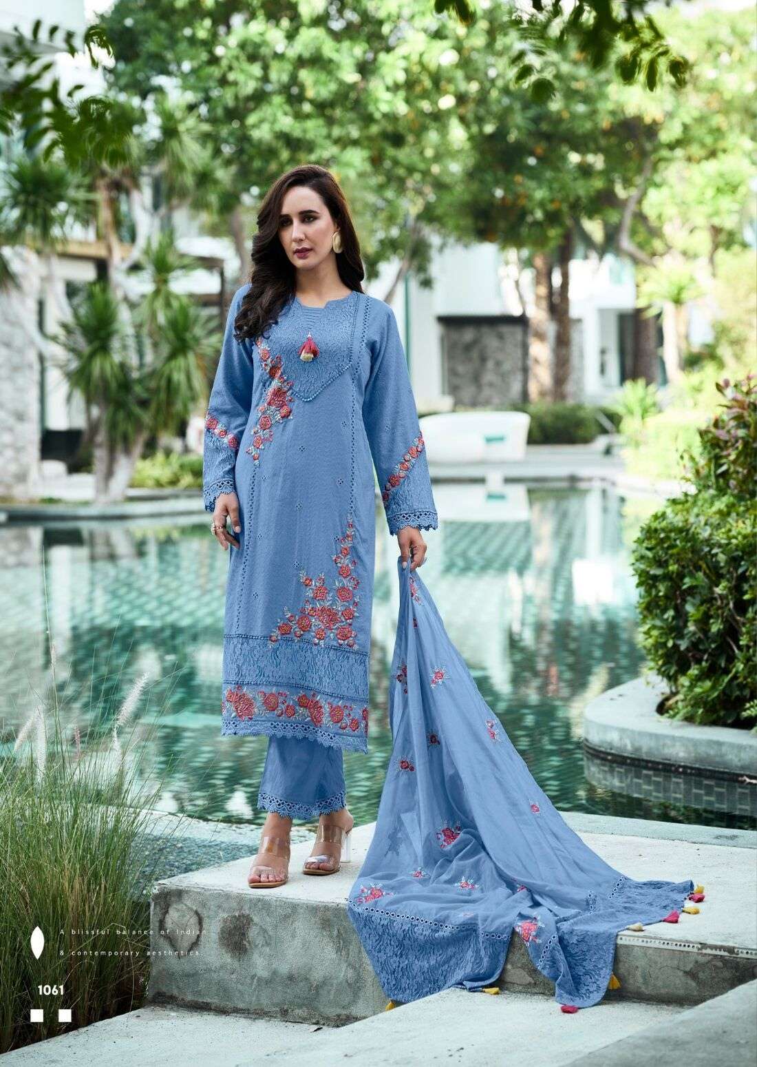VANYA BY PRM INDIA IN PURE COTTON WITH DESIGNER EMBROIDERED WORK 
