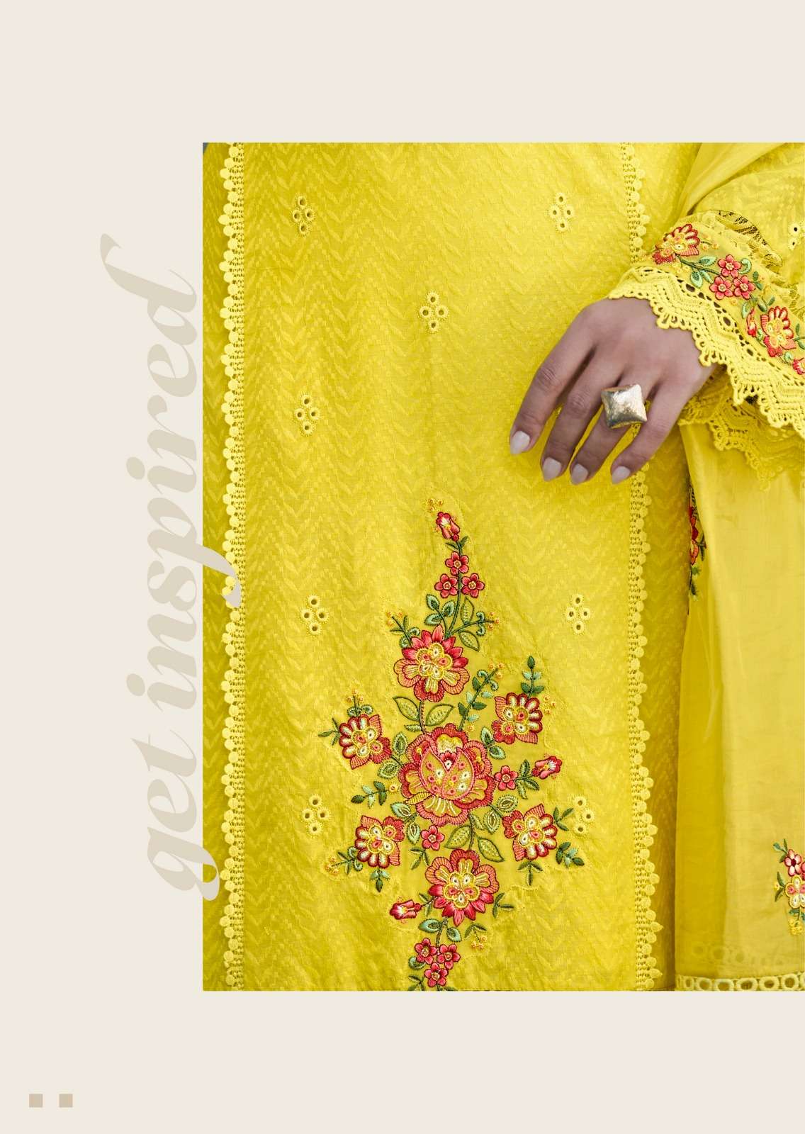 VANYA BY PRM INDIA IN PURE COTTON WITH DESIGNER EMBROIDERED WORK 