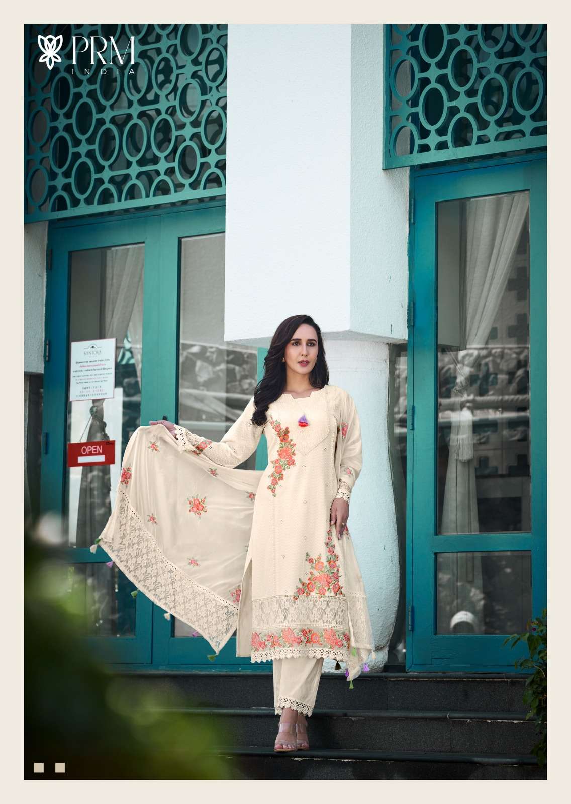 VANYA BY PRM INDIA IN PURE COTTON WITH DESIGNER EMBROIDERED WORK 