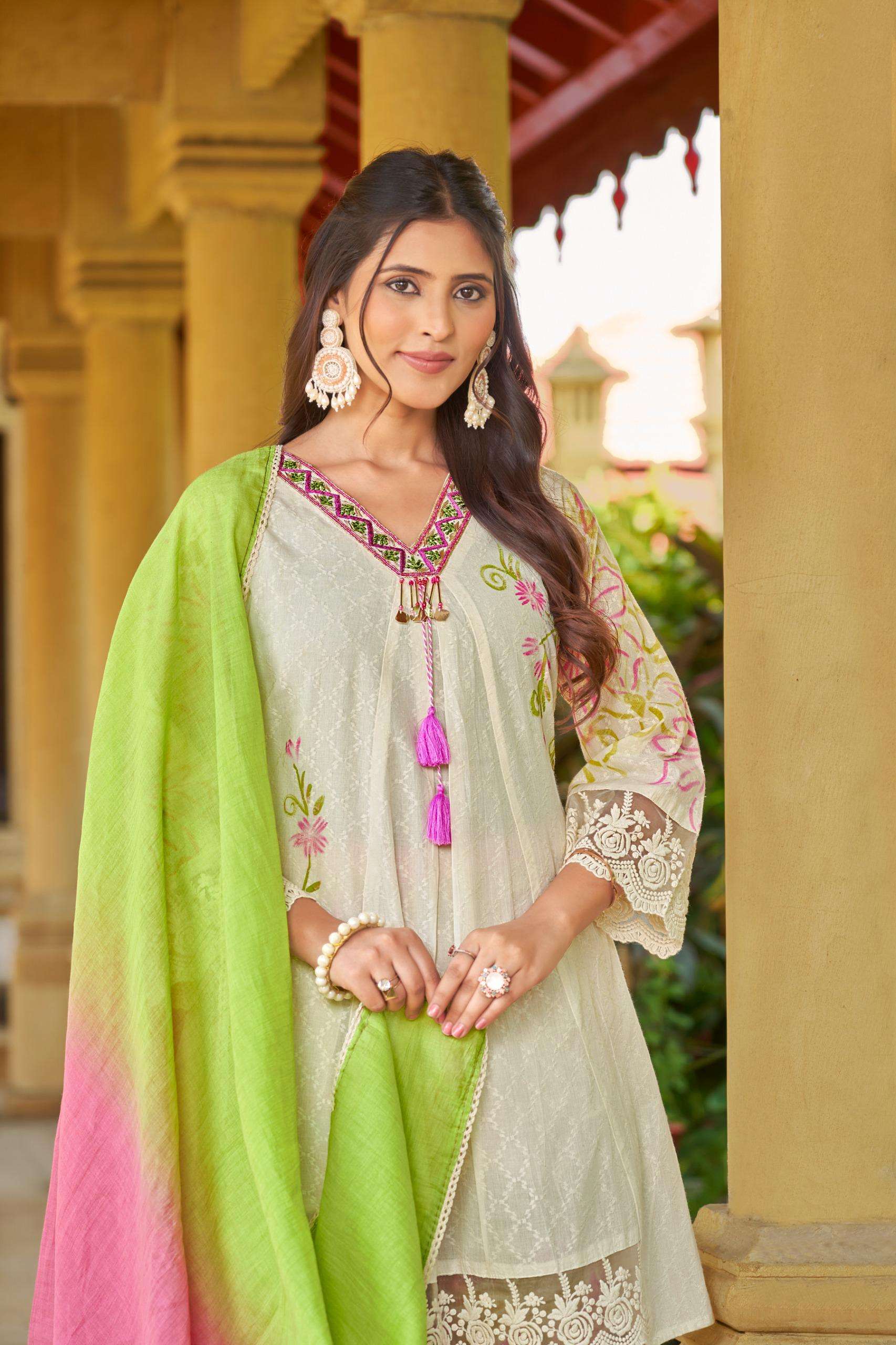 VOL-12 BY TEXOFAB IN COTTON LENO SHIFALI WITH HAND WORK 