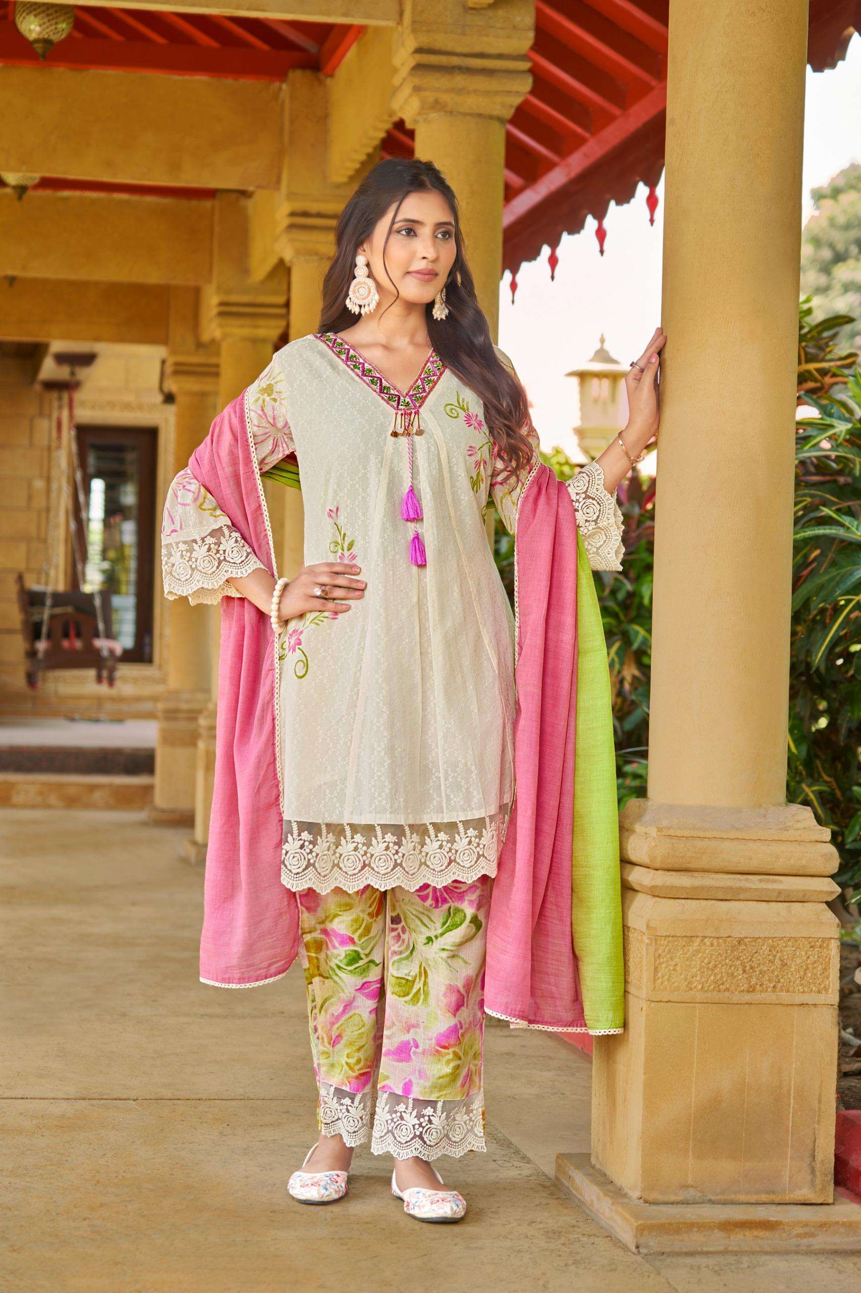 VOL-12 BY TEXOFAB IN COTTON LENO SHIFALI WITH HAND WORK 