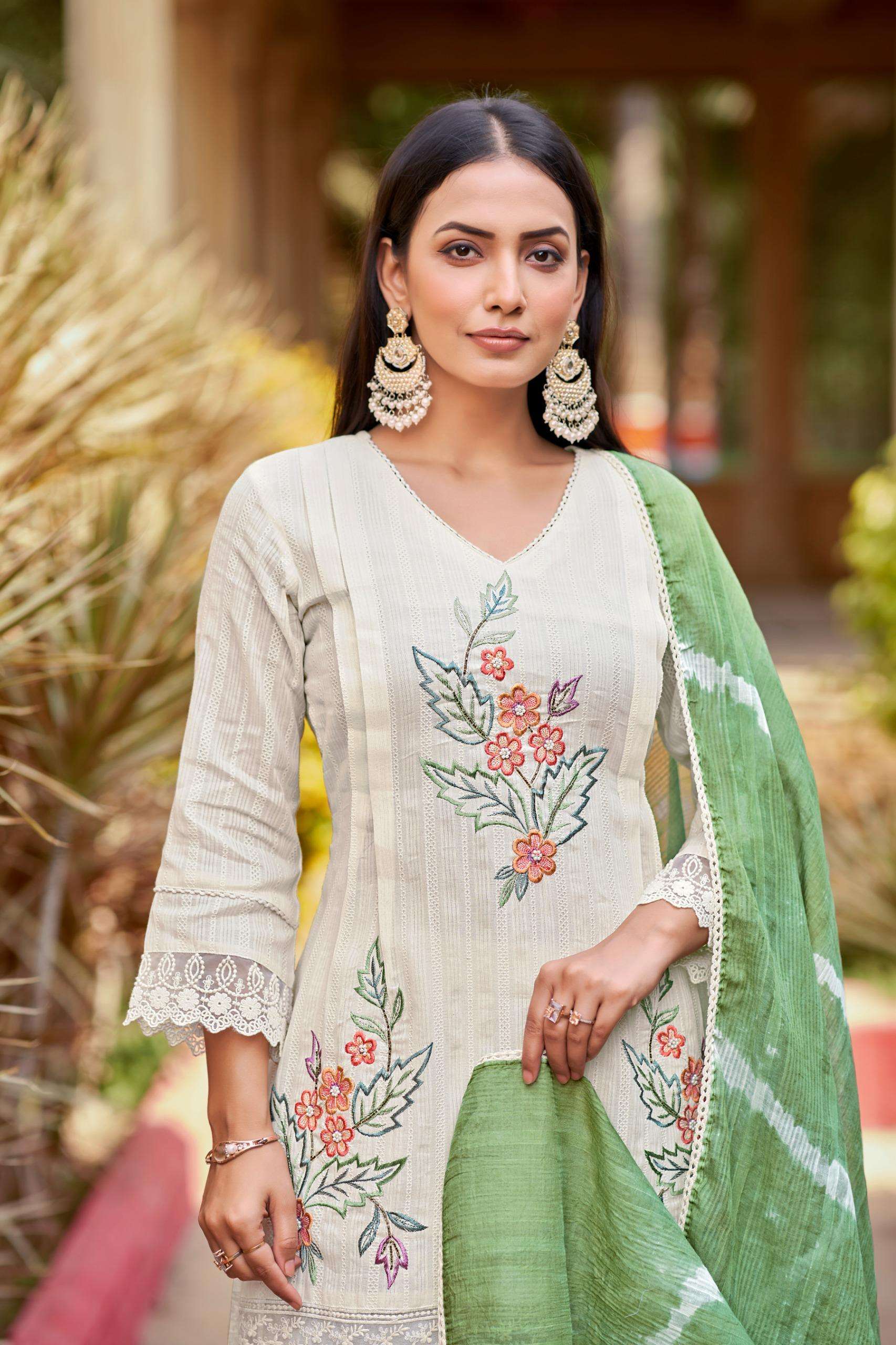 VOL-12 BY TEXOFAB IN COTTON LENO SHIFALI WITH HAND WORK 
